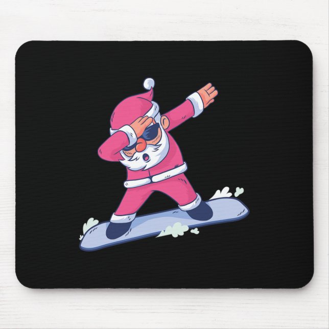Funny Snowboarden Geschenk Weihnachten Snowboard A Mousepad (Vorne)