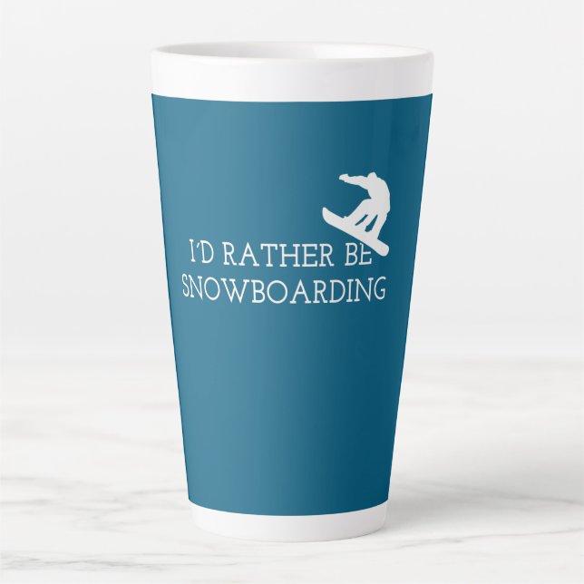 Funny Snowboarden - ich würde eher Snowboarden Milchtasse (Vorderseite)