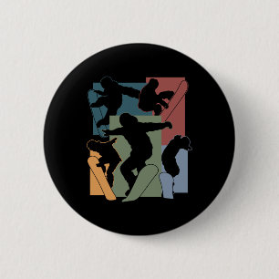 Funny Snowboarden Lover Snowboarder Wintersport Button