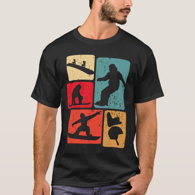 Funny Snowboarden Lover Snowboarder Wintersport T-Shirt (Vorderseite)