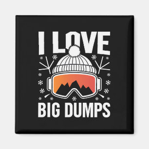 Funny Snowboarden Skifahren Magnet