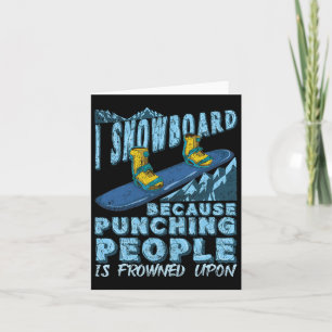 Funny Snowboarden Snowboard Snowboarder Geschenk Karte