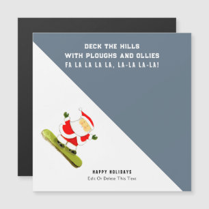 Funny Snowboarding Christmas Cards Magneteinladung
