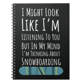 Funny Snowboarding Gifts For Him Snowboarder Humor Notizblock