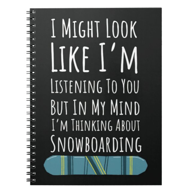 Funny Snowboarding Gifts For Him Snowboarder Humor Notizblock (Vorderseite)