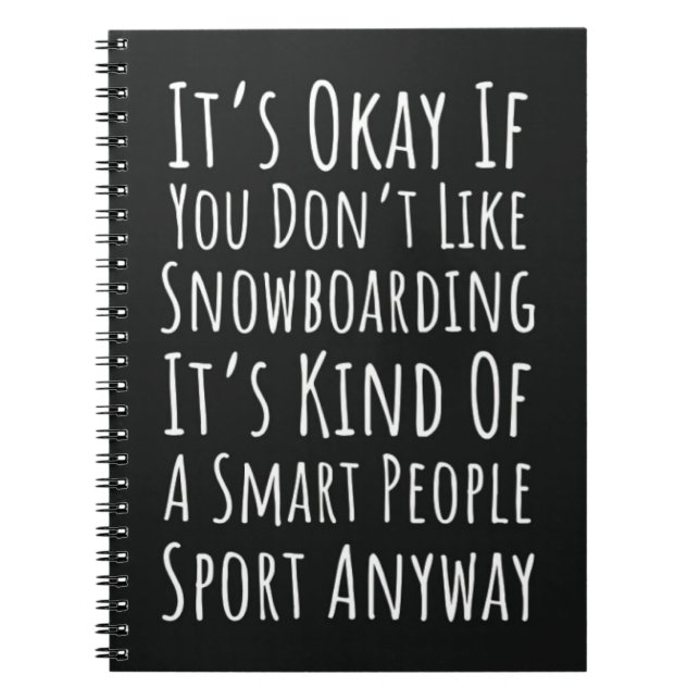 Funny Snowboarding Gifts Snowboarder Humor Lover Notizblock (Vorderseite)