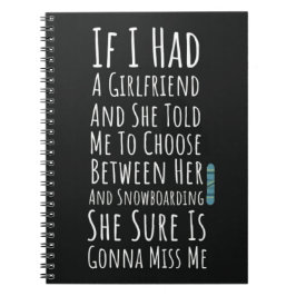 Funny Snowboarding Gifts Snowboarder Winter Sport Notizblock