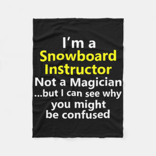 Funny Snowboarding Instructor Job Karriere Snowboa Fleecedecke