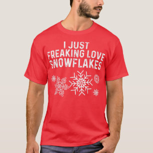 Funny Snowflake Art and Men Eislaufen T-Shirt