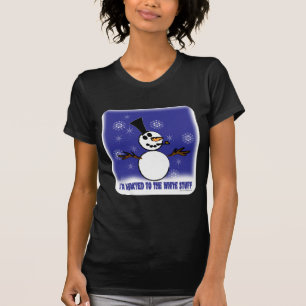 Funny Snowman Addication Holiday Cartoon T-Shirt