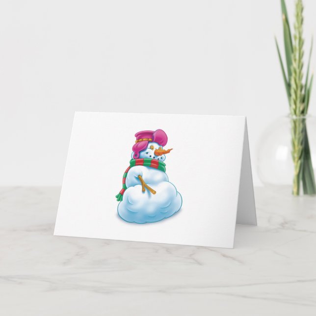 Funny Snowman denkt, er sei sexy Weihnachten (Vorderseite)