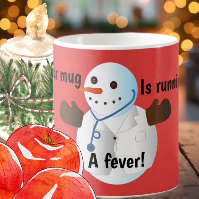 Funny Snowman Doktor niedliches Winterkakafieber Kaffeetasse (Von Creator hochgeladen)