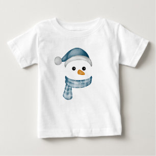Funny Snowman Face frohe Weihnachtsfamilie Baby T-shirt