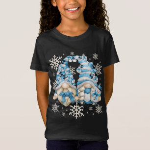 Funny Snowman Gnomes mit Schneeflocken - Niedliche T-Shirt