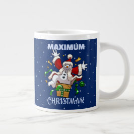 Funny Snowman Maximum Christmas Surprise Cartoon Jumbo-Tasse