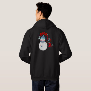 Funny Snowman Mitten Gift Text über Black Hoodie