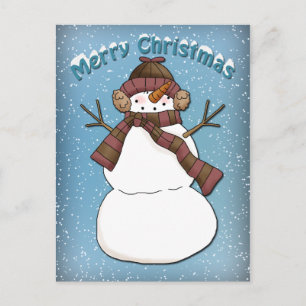 Funny Snowman Postkarte