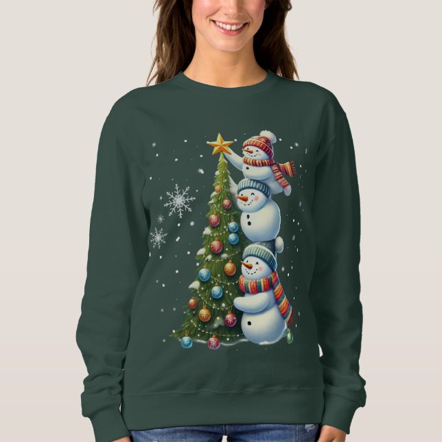Funny Snowman Sweatshirt (Vorderseite)