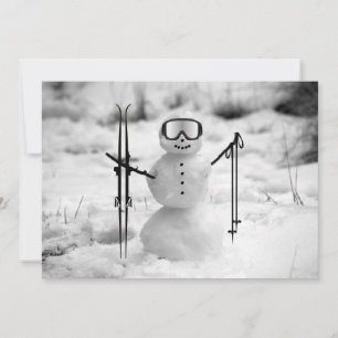 Funny Snowman Weihnachten Wintersport Skifahren Au