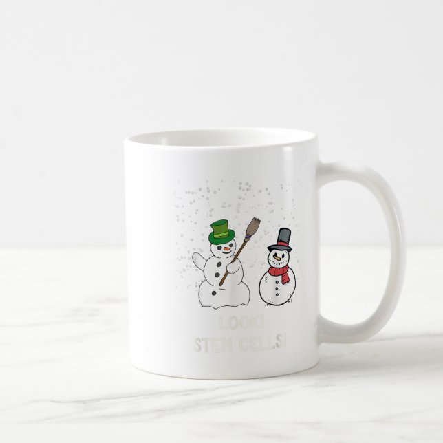 Funny Snowman Weihnachtswissenschaft Xmas Biologie Kaffeetasse (Rechts)