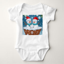 Funny Snowmen Baby Strampler