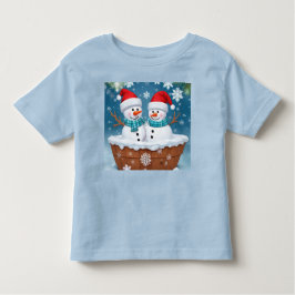 Funny Snowmen Kleinkind T-shirt