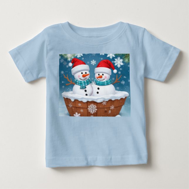 Funny Snowmen Toddler Tshirt (Vorderseite)