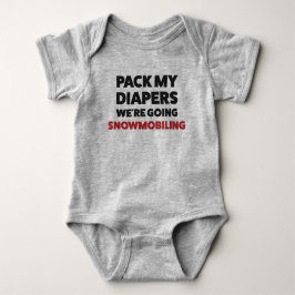 Funny Snowmobile Jersey Bodysuit für Baby Strampler