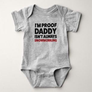 Funny Snowmobile Jersey Bodysuit für Baby Strampler