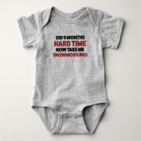 Funny Snowmobile Jersey Bodysuit für Baby