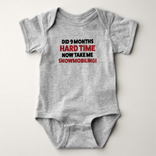 Funny Snowmobile Jersey Bodysuit für Baby Strampler