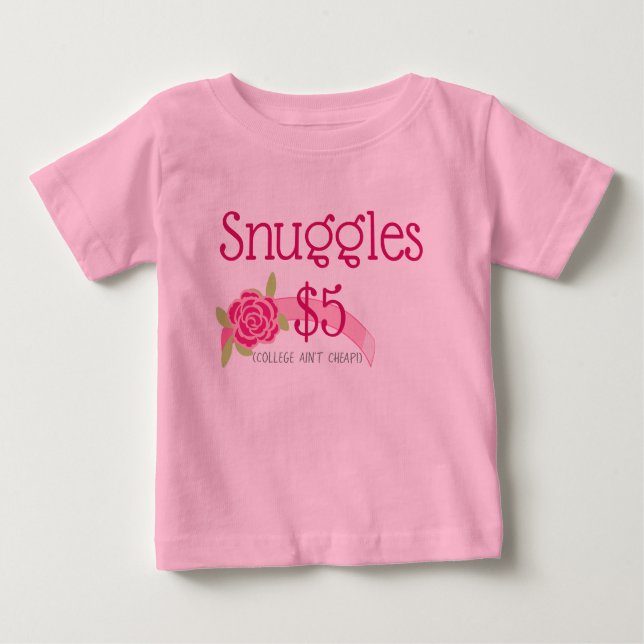 Funny Snuggles zum Verkauf Baby T-shirt (Vorderseite)