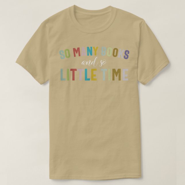 Funny so viele Bücher und Little Time Book Reader  T-Shirt (Design vorne)