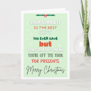 Funny Sobriety Christmas Card Karte