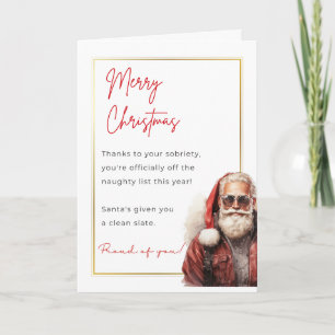 Funny Sobriety Christmas Card Karte