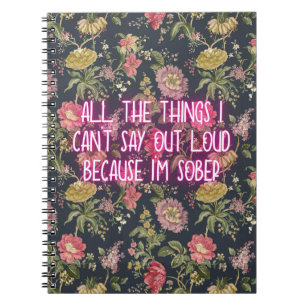 Funny Sobriety Journal Notizblock