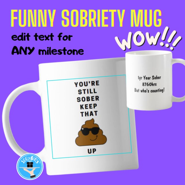 Funny Sobriety Tasse - Meilenstein erreicht behiel (Von Creator hochgeladen)