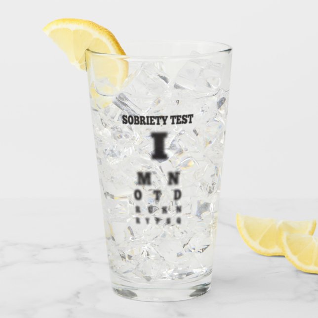 Funny Sobrification Test 🍻 verschwommenes Augendi Glas (Vorderseite Ice)