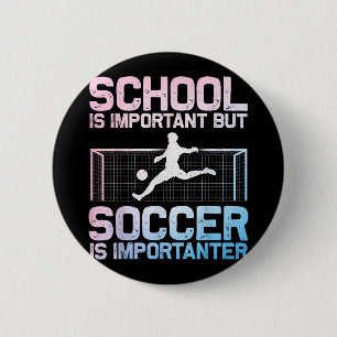 Funny Soccer Art for Boys Girls Men Damen Gag Socc Button