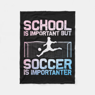 Funny Soccer Art for Boys Girls Men Damen Gag Socc Fleecedecke