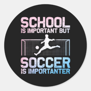 Funny Soccer Art for Boys Girls Men Damen Gag Socc Runder Aufkleber