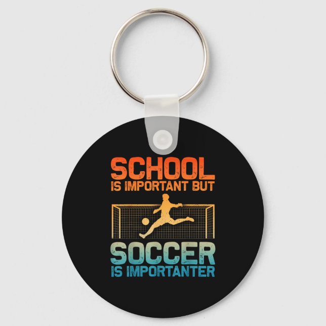 Funny Soccer Art For Boys Girls Men Women Gag Socc Schlüsselanhänger (Vorderseite)