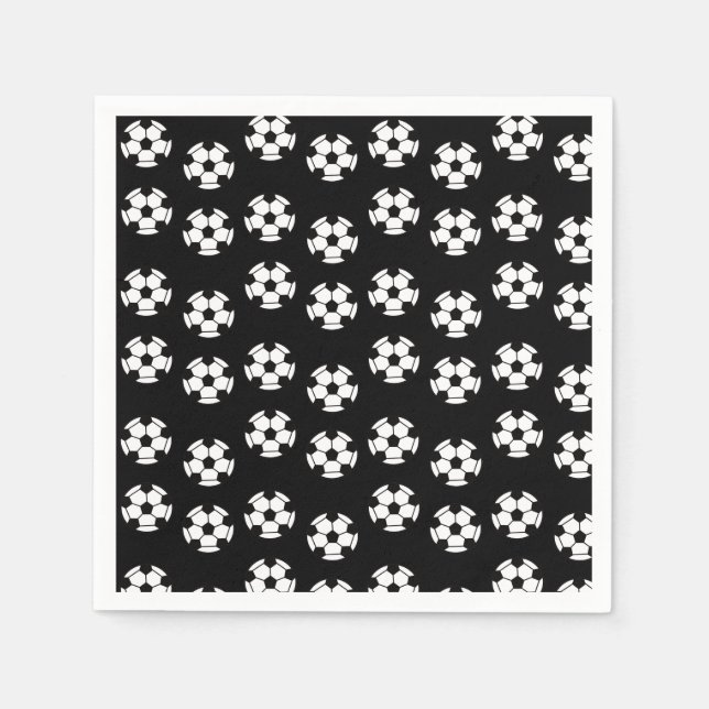 Funny Soccer Ball Musterpapier Serviette (Vorderseite)
