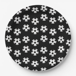 Funny Soccer Ball Pattern Pappteller