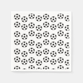 Funny Soccer Ball Pattern Serviette