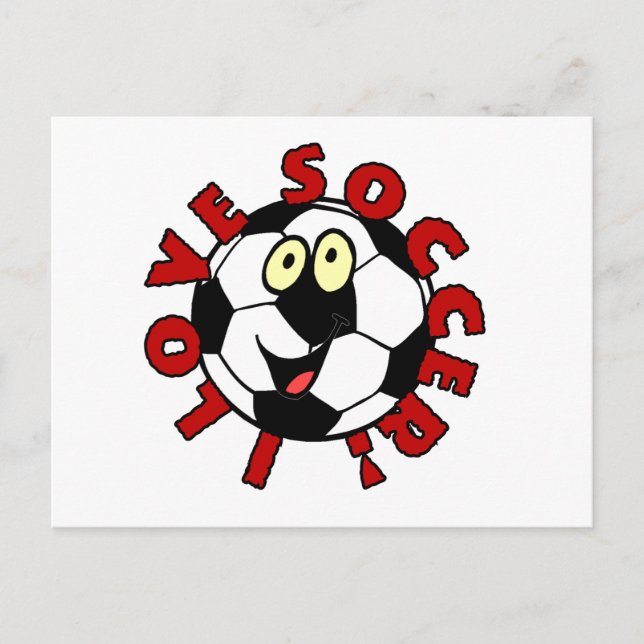 Funny Soccer Ball T Shirts und Geschenke Postkarte (Vorderseite)