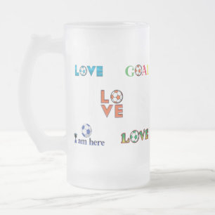 Funny Soccer Cup Aufkleber Mattglas Bierglas