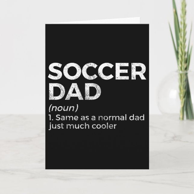 Funny Soccer Dad Definition  Karte (Vorderseite)