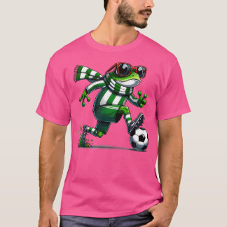 Funny Soccer Frog Animal Frog Playing Soccer T-Shirt