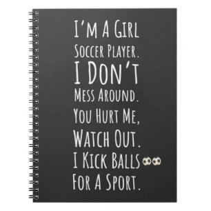 Funny Soccer Girls schenken Spielern Sport für ihr Notizblock